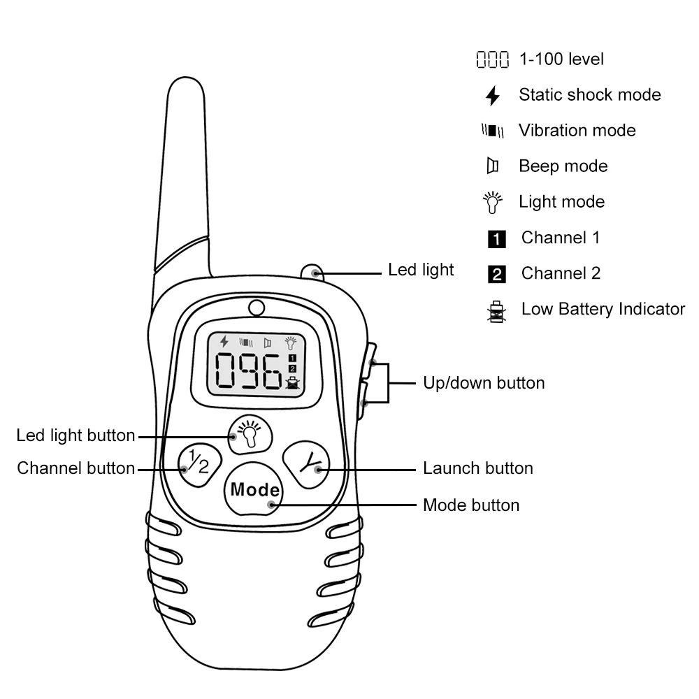 Petrainer 998D-1 300 м ЖК-дисплей пульт дистанционного управления статический шок Анти лай ошейник для дрессировки собак