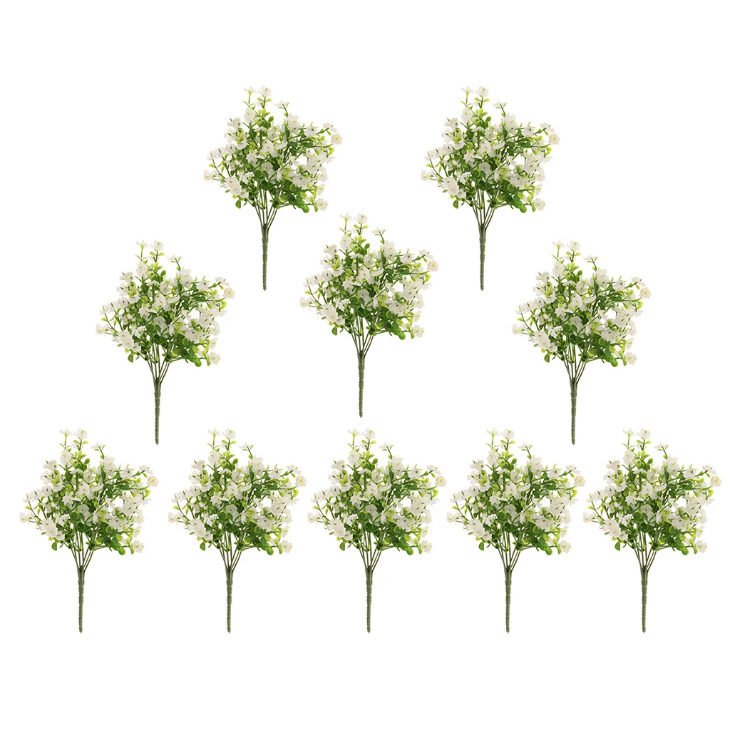 10Pcs Babies Breath FlowerS Artificial Gypsophila Bridal Bouquets Lifelike Flowers For Wedding Home DIY Decor