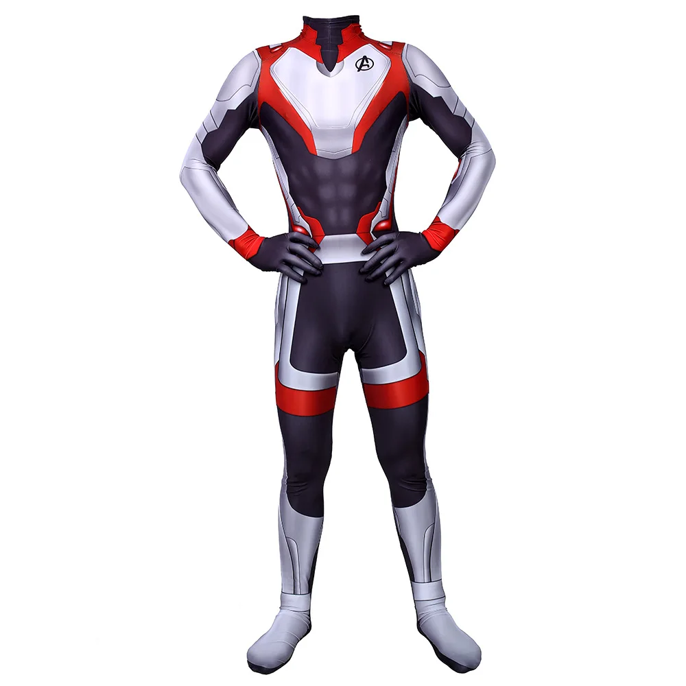 High Quality Avengers 4 Cosplay Costumes 3D Print Lycra Avengers Endgame film Quantum Realm Team Bodysuits for adult Jumpsuits