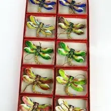 10 шт китайский стиль ручной работы перегородчатая Стрекоза рождественские украшения