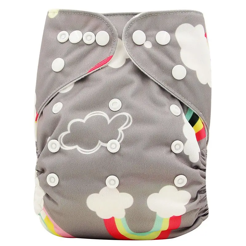 Ohbabyka детские подгузники многоразовые пеленки с единорогом тканевые подгузники для новорожденных Регулируемые моющиеся карманные подгузники - Цвет: OB141