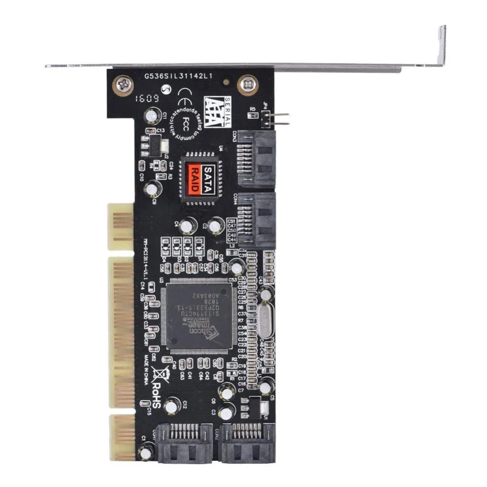 Tarjeta de expansión PCI 4 puertos SATA añadir en la tarjeta con Chipset Sil 3114 compatible con la revisión de especificaciones PCI 2,2 para escritorio/ordenador
