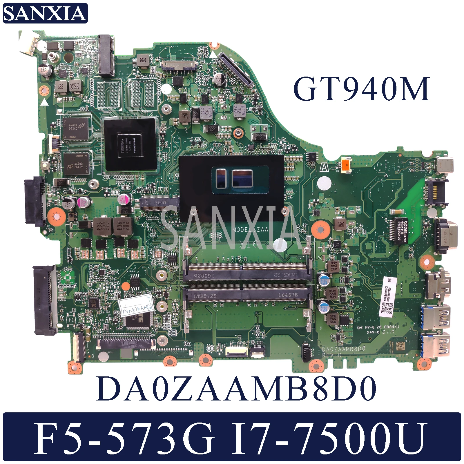 KEFU DA0ZAAMB8D0 Laptop motherboard for font b Acer b font Aspire F5 573G Test original mainboard