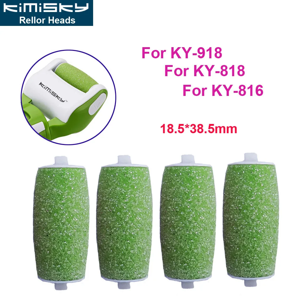 

KIMISKY KY838 Green 4pcs Foot care tool Pedicure tools Electric Foot File Roller Head Suitable for KY-816 KY-818 18.5*48.5MM