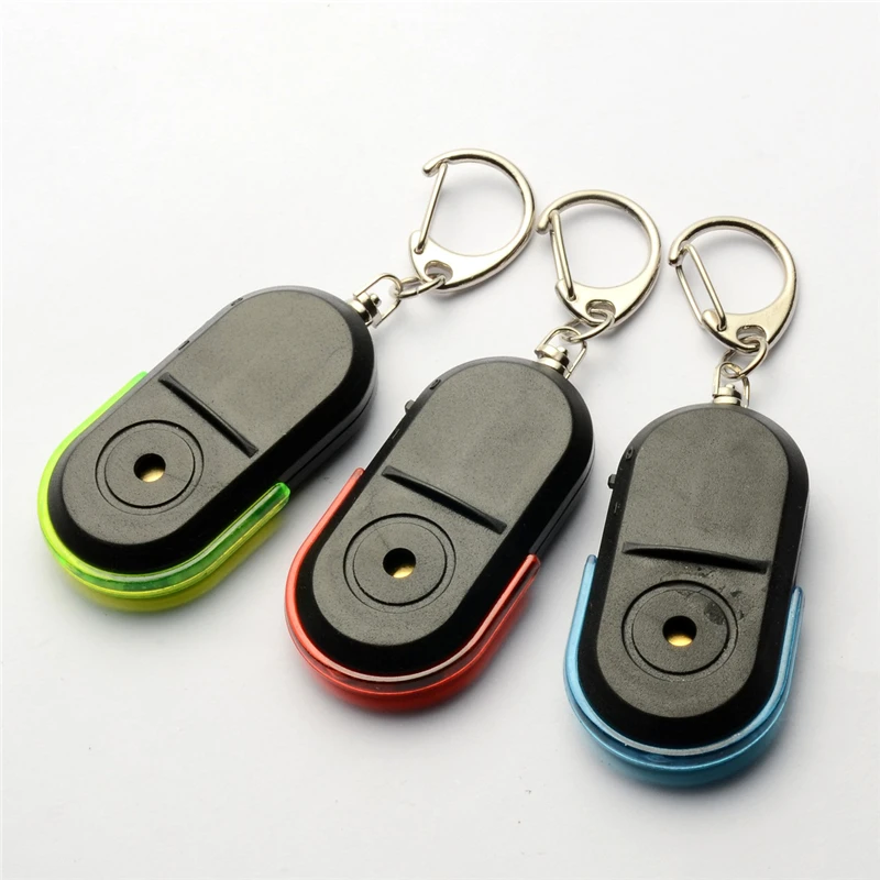 

Creative Whistle Sound LED Light Anti-Lost Alarm Seeker Locator Key Finder Locator Keychain Device Random Color