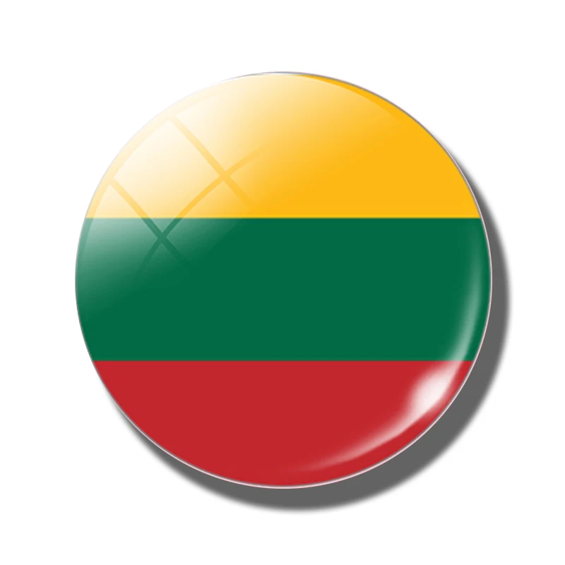 Литовский флаг, карта, магнит на холодильник, Декор, сувенир, Vilnius Kaunas Klaipeda SIAULIAI, стекло, кристалл, магнитная наклейка для холодильника - Цвет: Flag