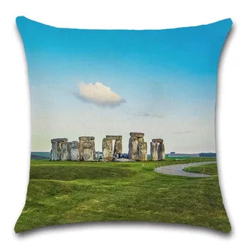 

The world Famous View scenery Stonehenge photos pillow case Cushion Cover decoration for home sofa chair seat friend kids gift
