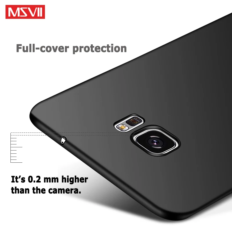Чехол для Samsung Galaxy S6 Edge тонкий чехол Msvii с кольцом на палец S 6 держателем
