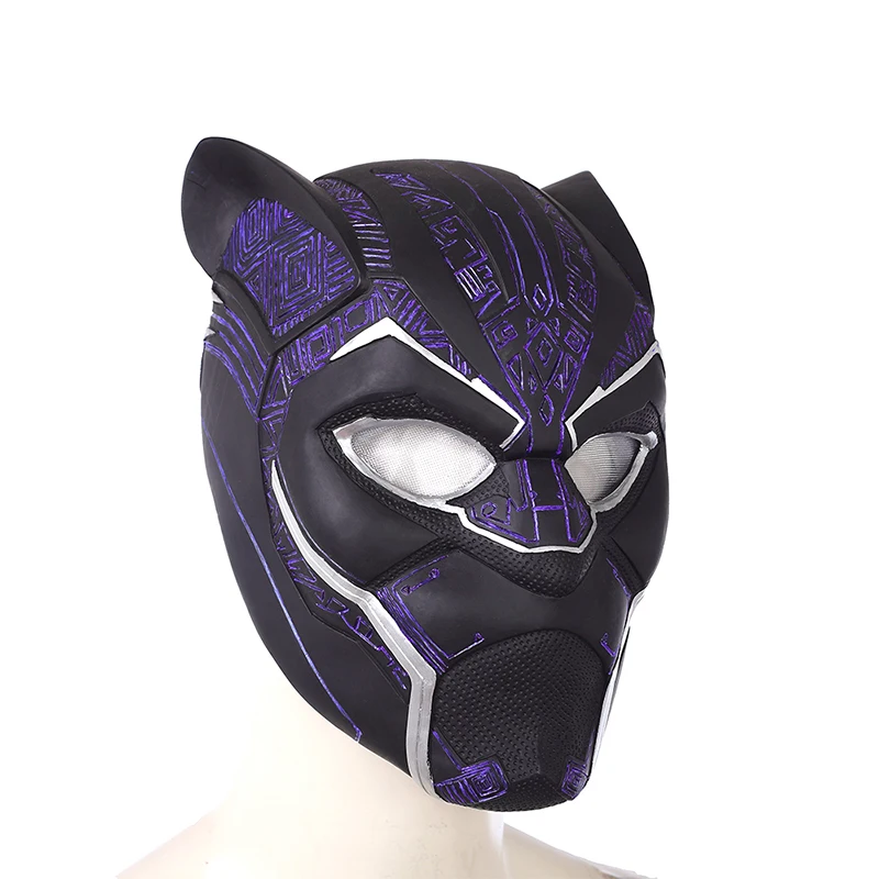 2018 Black Panther Helmet Avengers Infinity War Power Black Panther Blue Black Panther Superhero Helmet PVC (5)