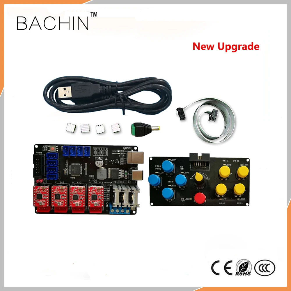 

CNC USB 4 axis Control Board Laser Driver DIY Laser Cutter Engraver Machine PCB Mainboard Stepper Motor Driver Controller