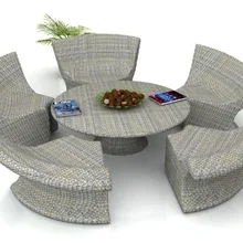 Новейший дизайн 6 шт. уличная мебель для сада Beanbag стул