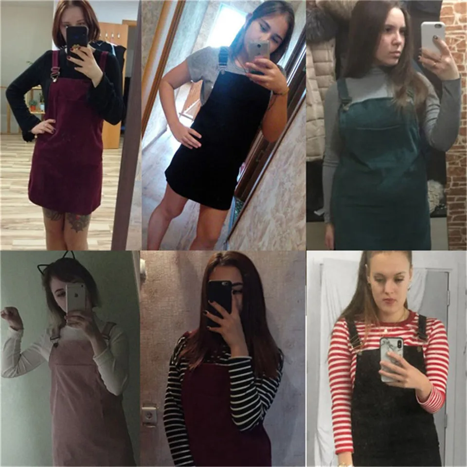 Женское вельветовое платье в стиле ретро; сезон осень-весна; сарафан на подтяжках; Свободный жилет; платье-комбинезон; женские натуральные повседневные платья