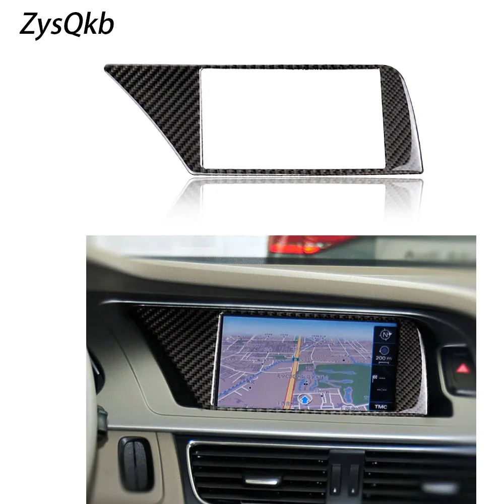 

Carbon Fiber Car Inner Console GPS Navigation NBT Screen Frame Cover Trim Accessories For Audi A4 B8 09-16 Car styling