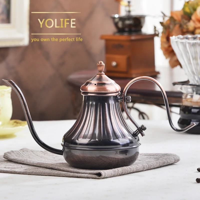 Athens Bronze Stainless Steel Long Spout Coffee Kettle Teapot Tool Pour