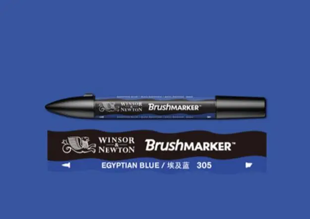 Winsor& Newton кисти Маркер ручки краски кисти на спиртовой основе быстро сохнут синие зеленые тона - Цвет: Egyptian Blue