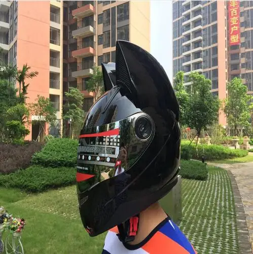 new NITRINOS cat ear motorcycle helmet is a four-season helmet fast shipHigh quality 026