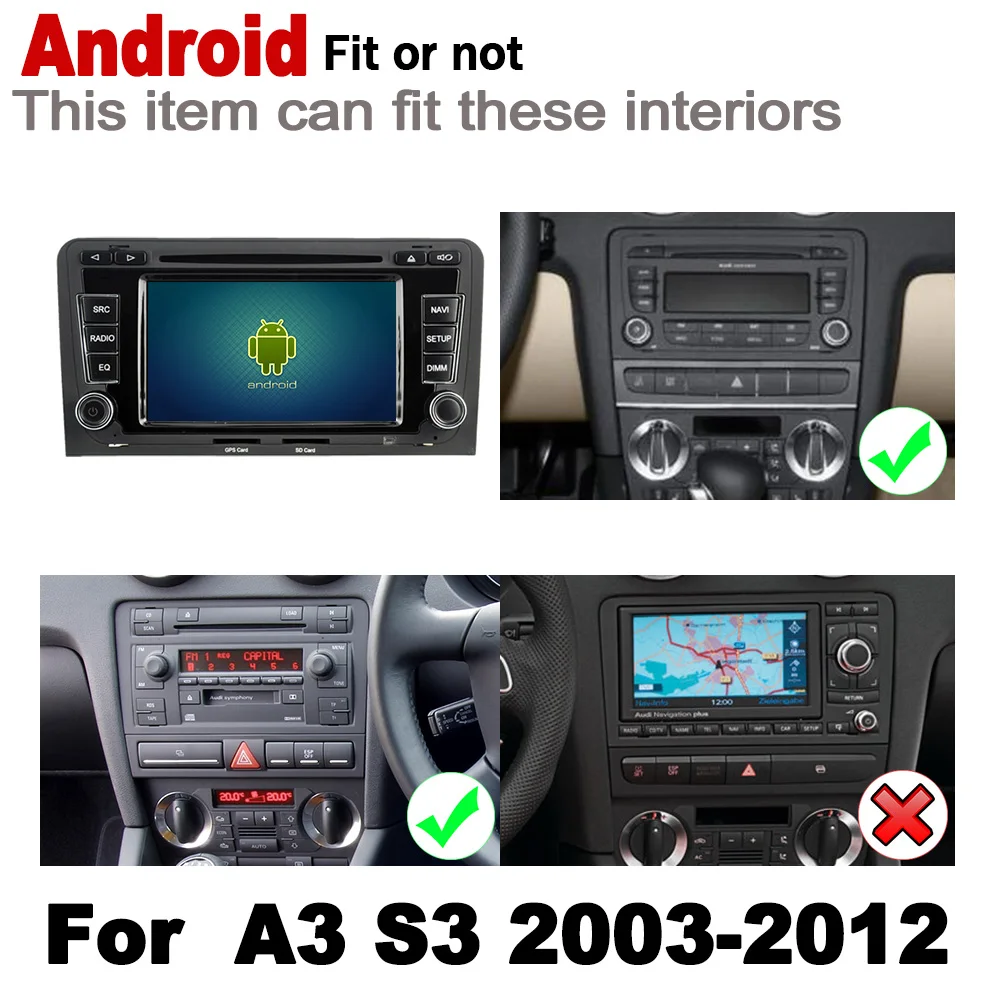 Excellent Android Car radio GPS multimedia player For Audi A3 S3 8P 2003 2004 2005 2006 2007 2008 2009 2010 2011 2012 MMI Navigation WiFi 1