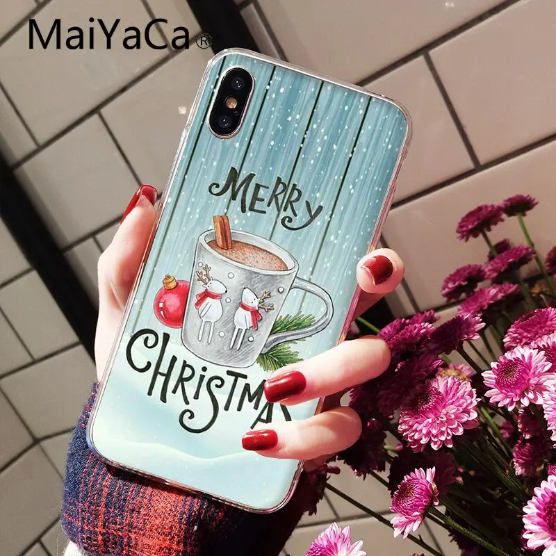 MaiYaCa теплый зимний праздник кофе на заказ фото мягкий чехол для телефона iPhone X XS MAX 6 6s 7 7plus 8 8Plus 5 5S SE XR - Цвет: A9