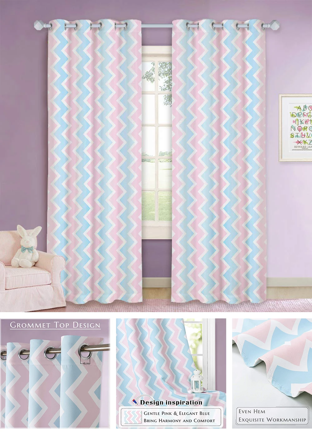 Nicetown 1pc Print Curtains Home Decor Simple Chevron Zig Zag Pattern Room Darkening Panels Light Heat Sun Blocking Drapes Curtains Aliexpress Nicetown 1pc Print Curtains Home Decor Simple Chevron Zig Zag Pattern Room Darkening Panels Light Heat Sun Blocking Drapes Curtains Aliexpress
