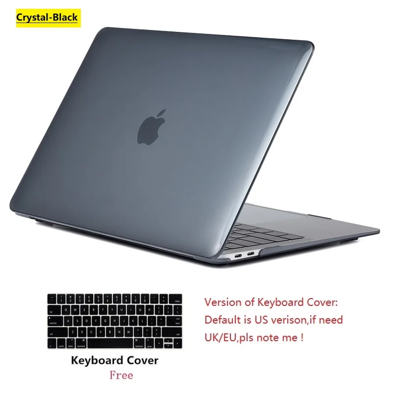 Новинка, Кристальный чехол-клавиатура для ноутбука Apple Macbook Pro retina Touch Bar& ID Air 11 11,6 12 13 15 дюймов, Жесткий Чехол