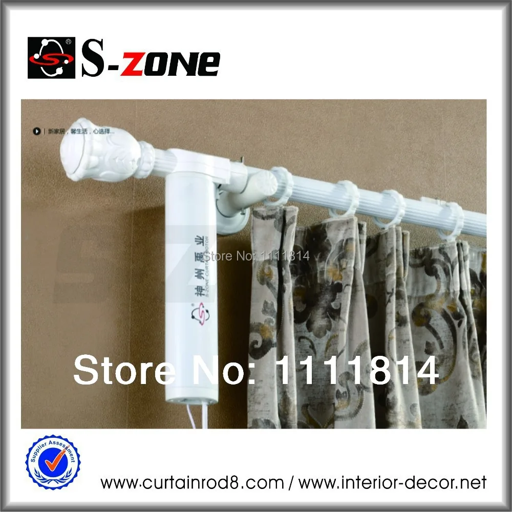 1meter Motorized Curtain Rod System Remote Curtain System White