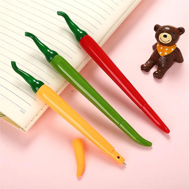 

Coloffice 2PC Creative Simulation Pepper Gel Pen Cute Cartoon Learning Stationery Styling Office Supplies Needle Water-Based Pen