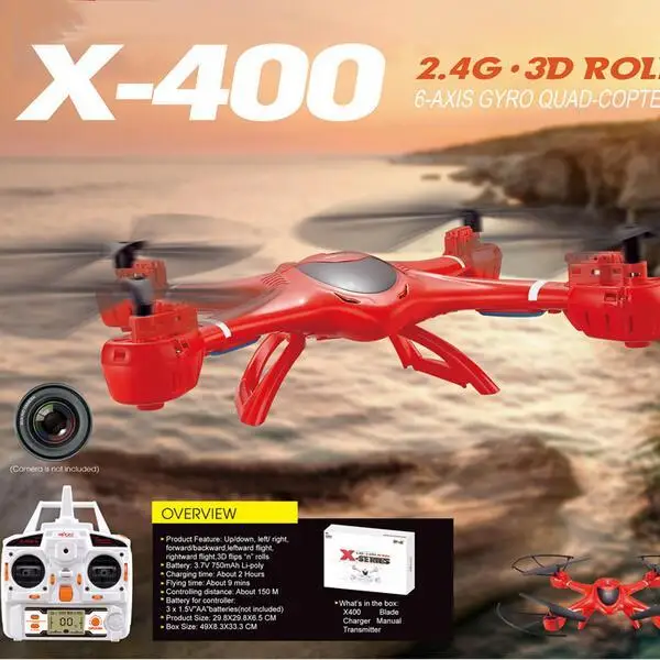 

Original MJX X400 RC Drone 2.4G 4CH 6-Axis Remote Control RTF RC Helicopter Quadcopter Without Camera