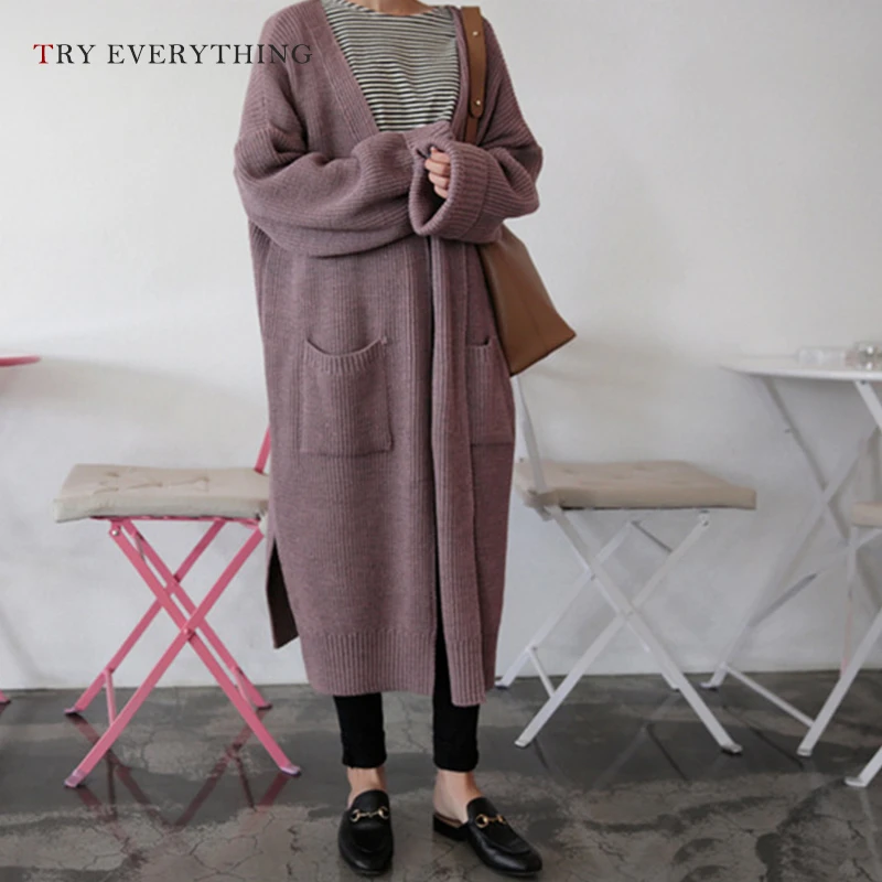 

Knit Cardigan Women Long Sleeve Pink Long Cardigan Ladies Loose Casual Sweater Cotton Cardigan Woman Sweaters Women Winter 2019