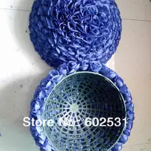 SPR 50 см свадебный цветок из искусственного шелка шар пластиковый внутренний-Королевский синий-целующийся шар для событий и праздников украшения