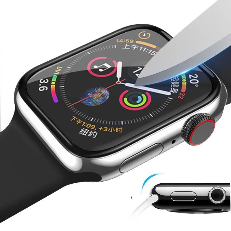 Для Apple Watch Series 6 5 4 пленка из закаленного стекла 3D iWatch SE 3 2 40 мм 44 Защитная для
