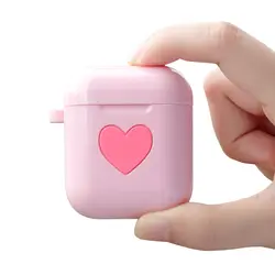 Силиконовый чехол для apple airpods anti-fall soft shell diy cute heart-shaped airpods аксессуары защитные Декоративная Сумка