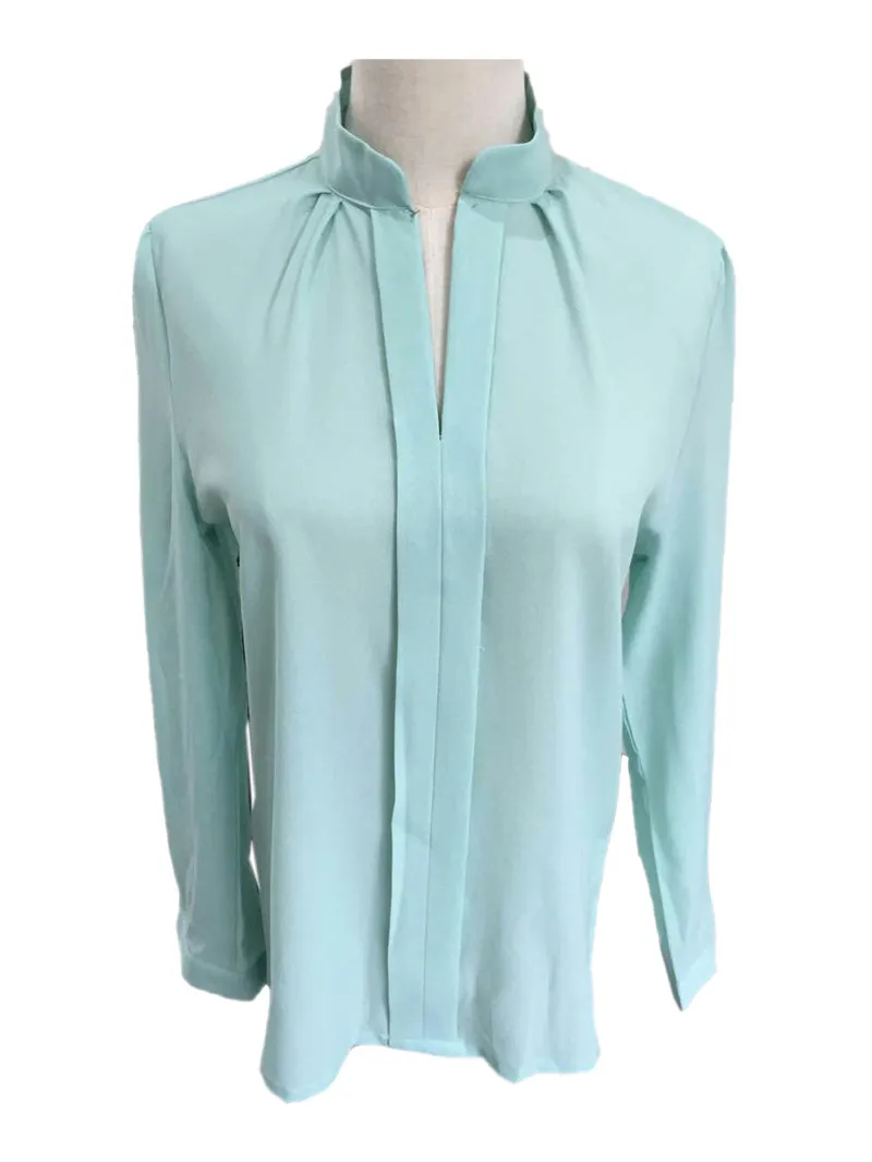 Softu-Fashion-Women-Blouse-Shirts-Summer-Casual-Blusas-V-Neck-Long-Sleeve-Solid-Color-Chiffon-Shirts (6)