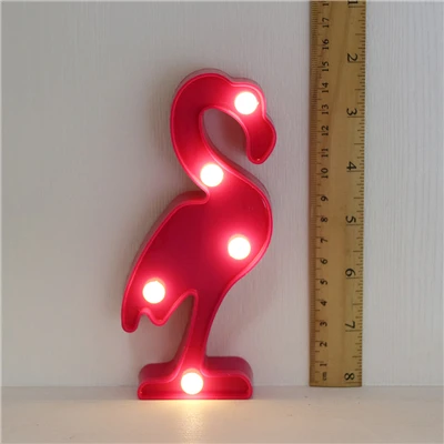 flamingo Мультяшные ночные светильники Единорог/Фламинго/Кактус/ананас/Облако/звезда/ракушка/Сердце светодиодный настольная лампа для детской спальни украшения - Испускаемый цвет: flamingo