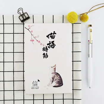 

30 Pcs/lot Hand Drawing Pets Cats Carte postale Greeting Card Birthday Wishes Card as gift
