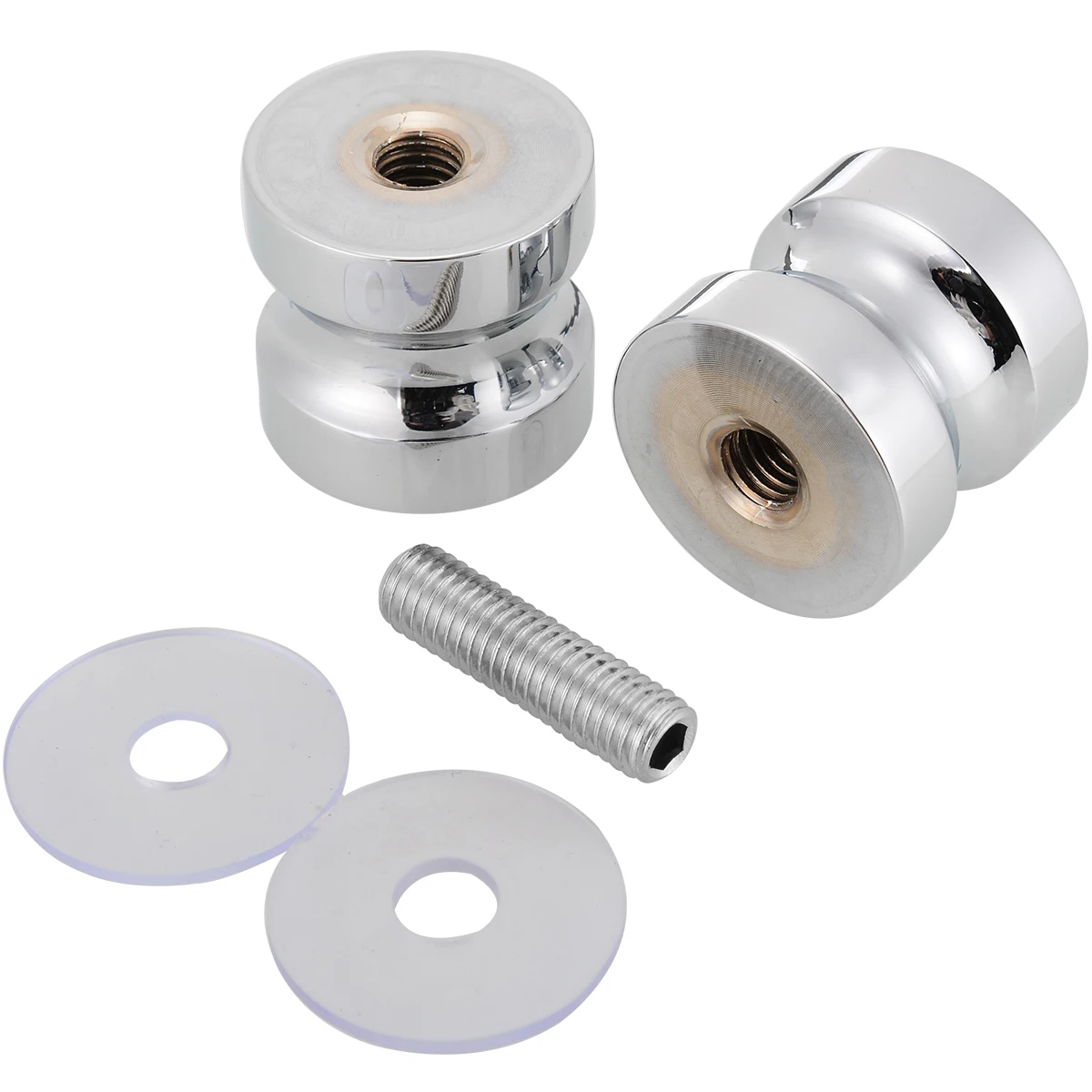 Mayitr Aluminum Metal 1.2inch Dia Single Groove Glass Door Knob Shower Room Cabinet Handle For Home Door Accessories
