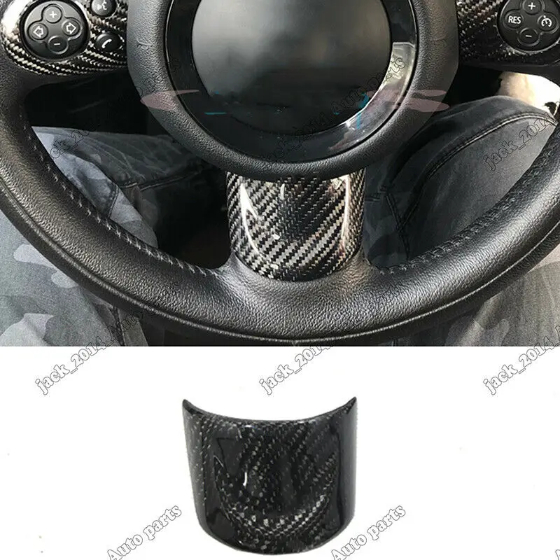 Внутренняя крышка рулевого колеса из настоящего углеродного волокна для Mini Cooper S R55 R56 R57 2007-2013