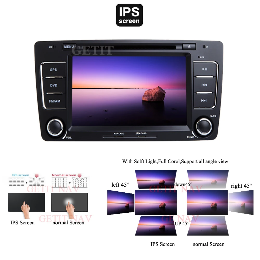 Excellent DSP Android 9.0 Car DVD Multimedia Player For Skoda Octavia 2009-2013 A 5 WiFi BT Car Stereo Radio Head Unit GPS NAVI IPS Screen 3