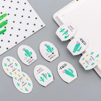 

4 pcs/pack Cactus Ellipse Smile Magnet Bookmark Paper Clip School Office Supply Escolar Papelaria Gift Stationery