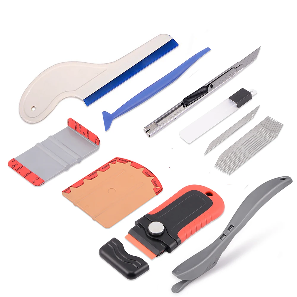 

EHDIS Vinyl Wrap Car Squeegee Scraper Auto Sticker Cutter Knife Tool Kit Carbon Foil Film Car Wrapping Vehicle Accessories Set