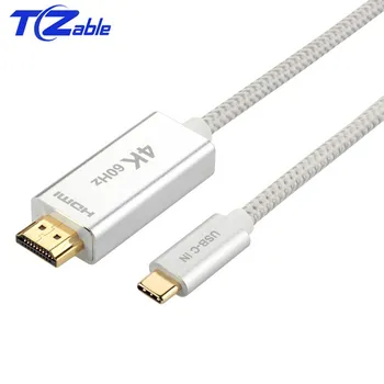 

USB C To HDMI 4K 60Hz Cable Adapter Male To Male HDMI Converter For Ultra Clear TV Network Cable Aluminum Shell Gold Plated