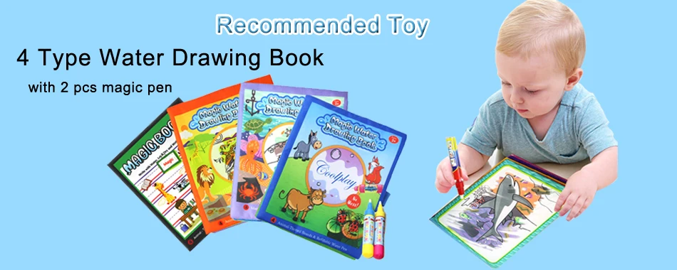 8 видов стилей Волшебная водная книга для рисования книжка-раскраска дети каракули Коврик картина карточка для рисования доска раннего образования игрушки для детей