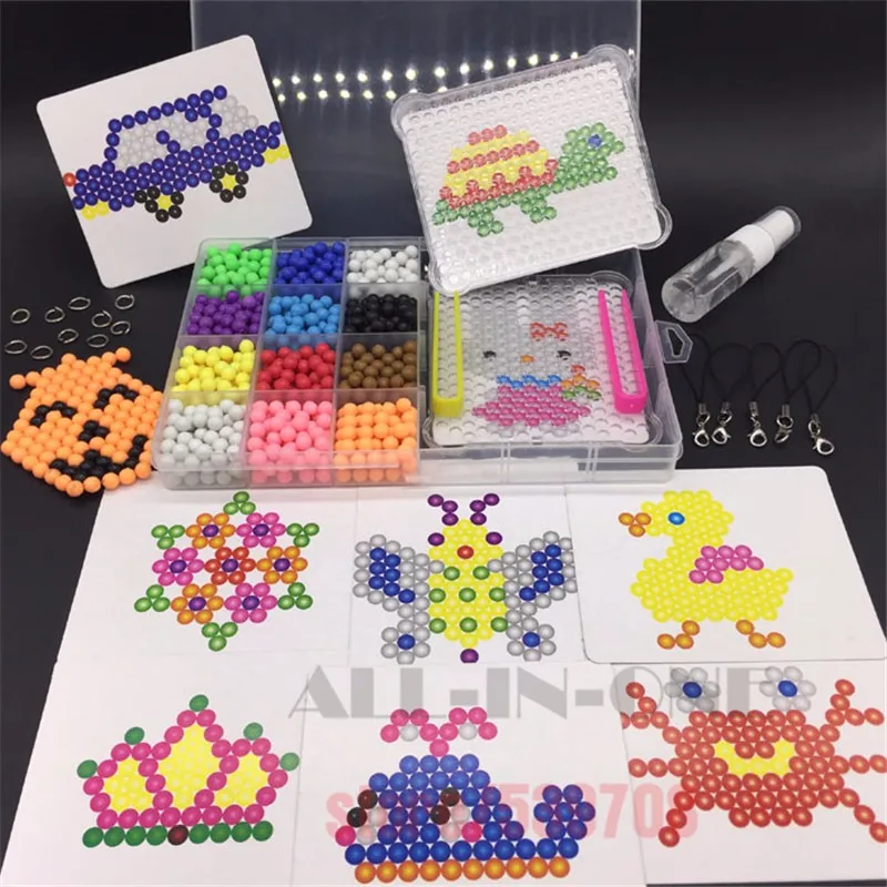 15 цвета Воды beadbond perler бисер детские развивающие игрушки DIY Бисером Магии головоломки Упакованные волшебный воды бой Горох