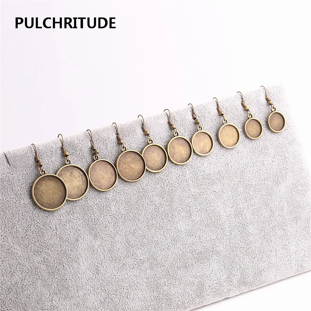 

PULCHRITUDE Earing Pendant Cabochon Base Fit round 10-25mm Hand Made Charm Earing Jewelry Diy C1031