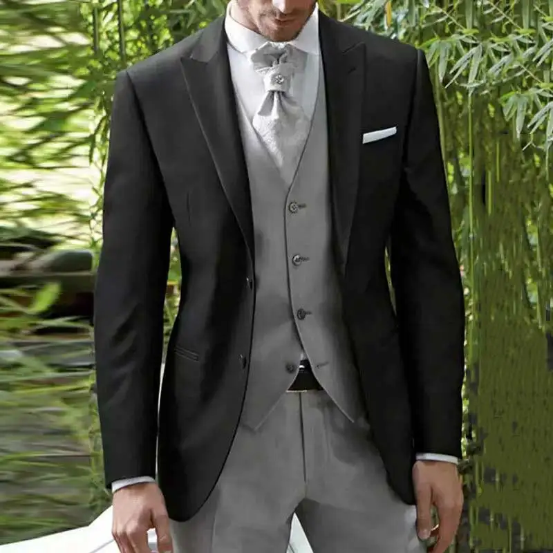 Italian Groom Tuxedos Black Men Suits for Wedding Suits Man Blazers Morning 3Piece Latest Coat Pants Designs Terno Masculino latest coat pant designs italian grey men suits slim fit groom wedding suit man tuxedos vintage male blazer costume homme 3piece