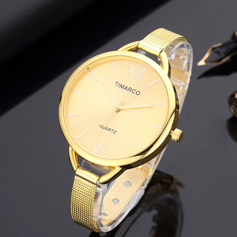 Montre женские кварцевые часы из нержавеющей стали модный браслет