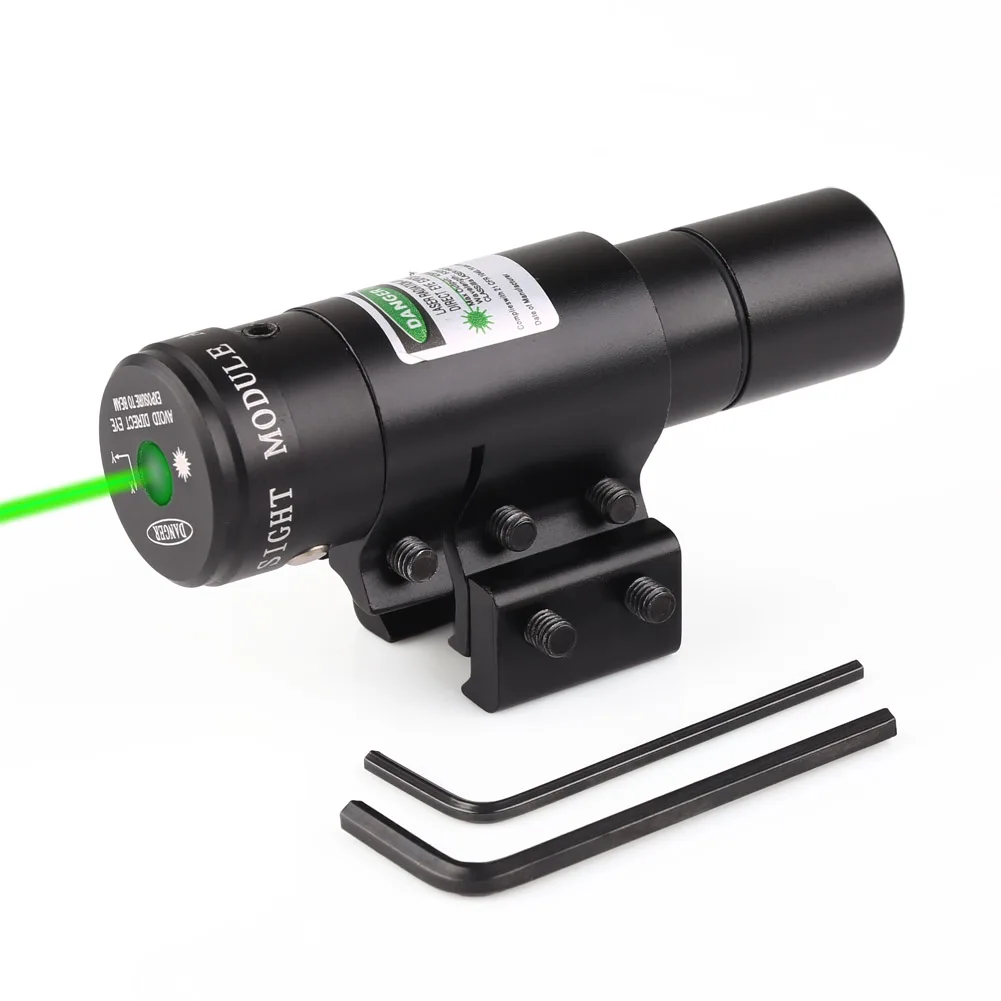 VERY100 Tactical Green Laser Dot Sight Compact Picatinny Rail Mount