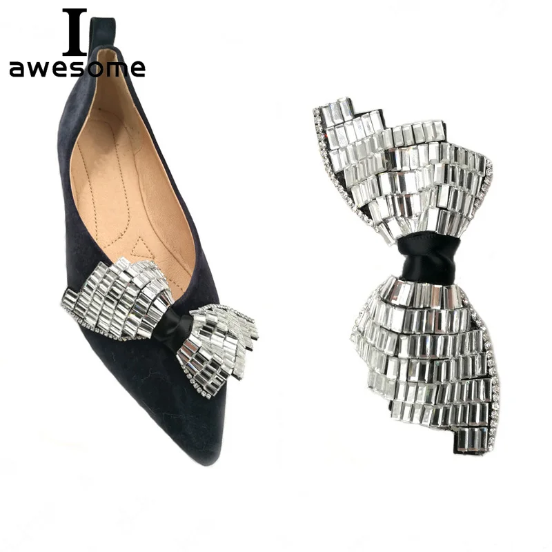 

1pcs Bow-knot Bling Bridal Wedding Party Shoes Accessories High Heels Shoes DIY Manual Rhinestone Shoe Decorations Shoe flower