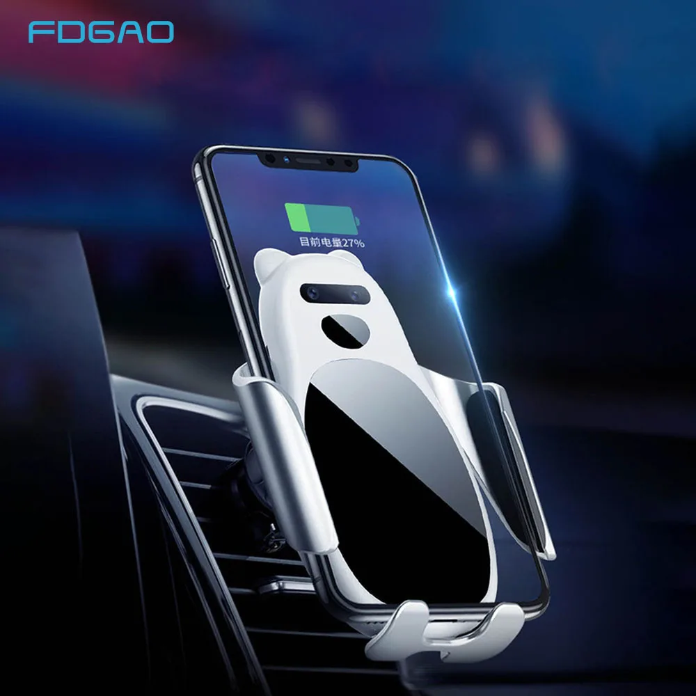 

15W Automatic Qi Car Wireless Charger For iPhone XR XS Max X 8 Car Phone Holder Fast Charging For Samsung S9 S8 Air Vent Mount