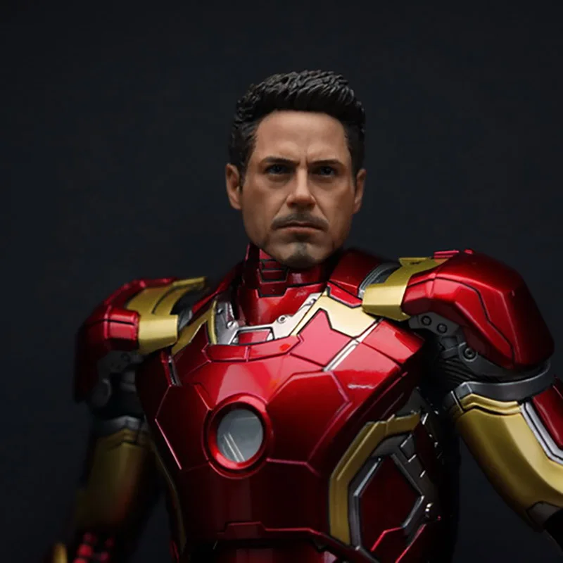 

1/6 Scale The Avengers Iron Man Tony Male Head Sculpt Version Short Hair Head Carving Headplay for 12" Action Figure Body