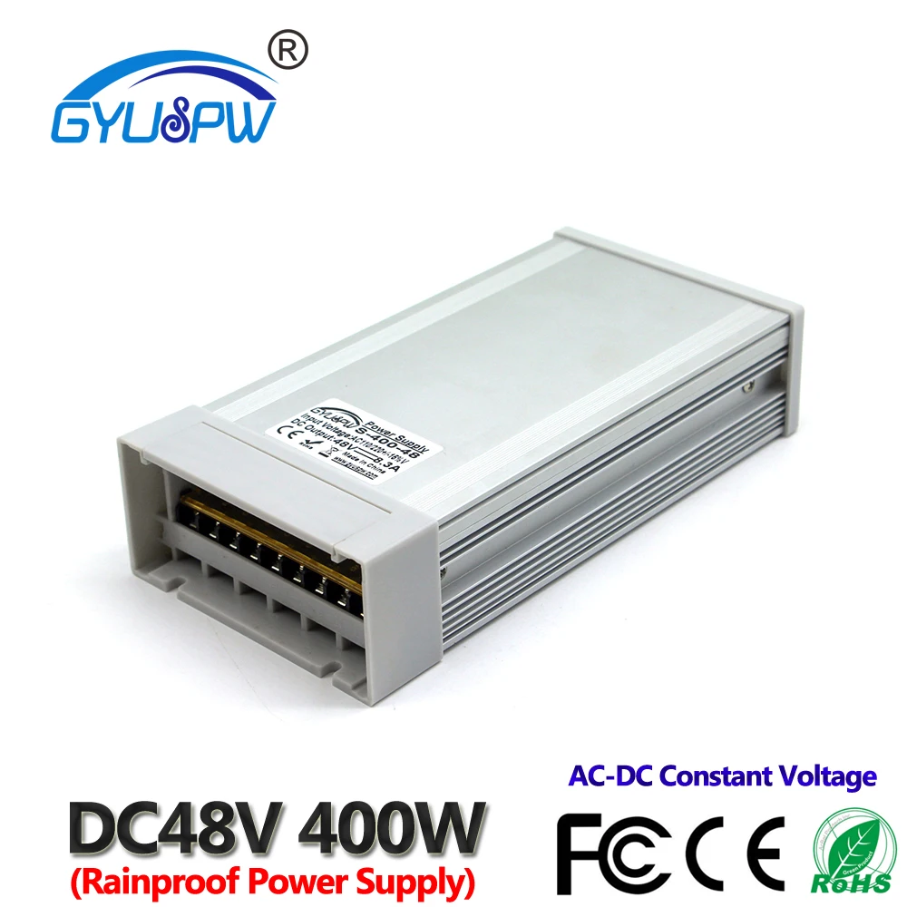 

Outdoor Rainproof Switching Power Supply DC48V 48W 60W 72W 100W 120W 150W 180W 200W 300W 350W 360W 400W 48V DC Power Source SMPS